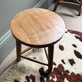 Shorter Three Legged Mango Wood Stool - Lighter wood