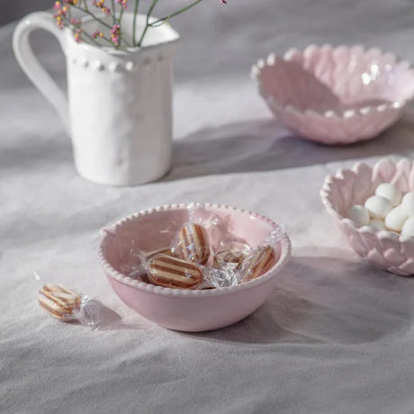 WRENFORD SET OF 2 BLUSH SCALLOPED BOWLS