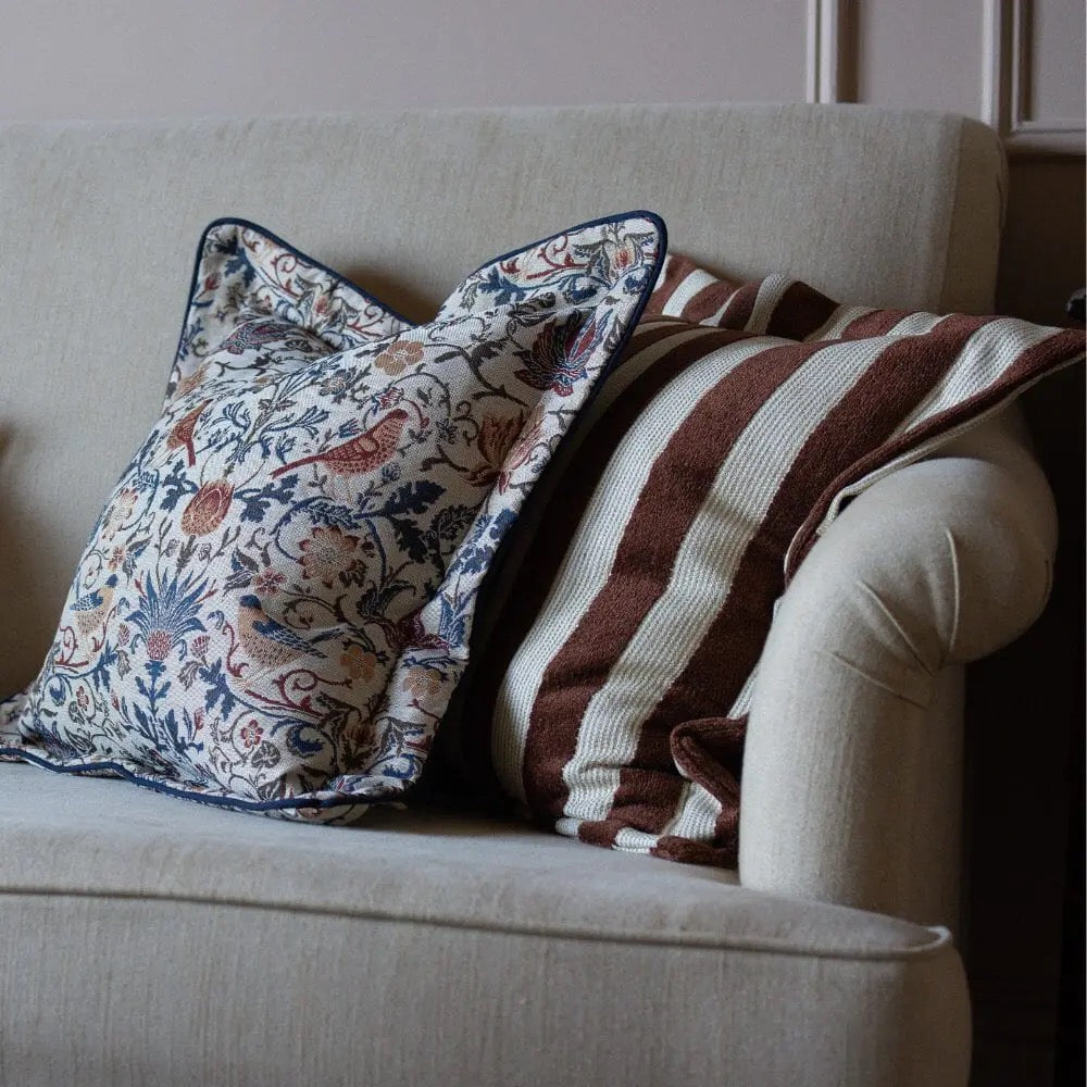 Orla Floral Print Flanged Edge Cushion