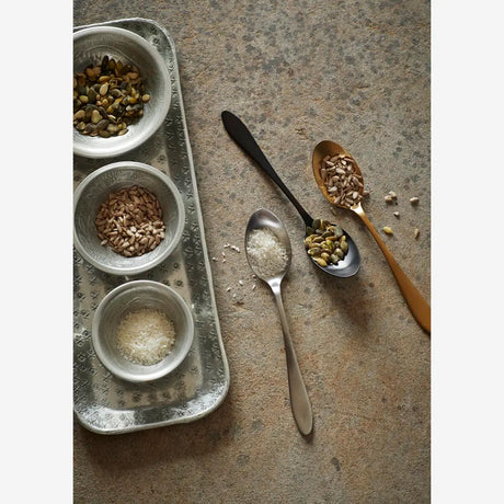 HAMMERED ALUMINIUM TRAY -Silver