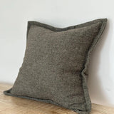 Tia Wool Cushion - Green Herringbone 53cm