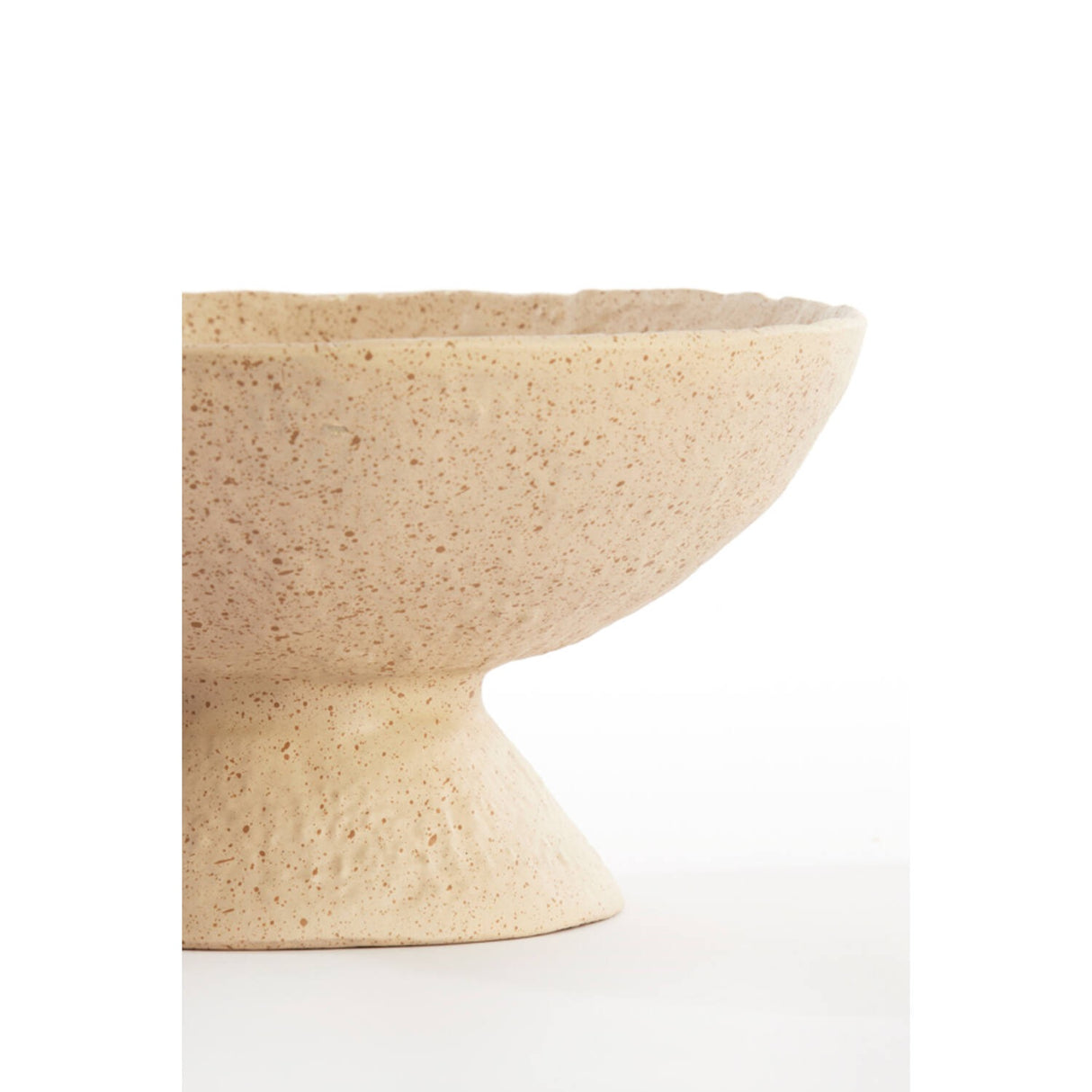 Dish on base OTA sand+light brown spotted