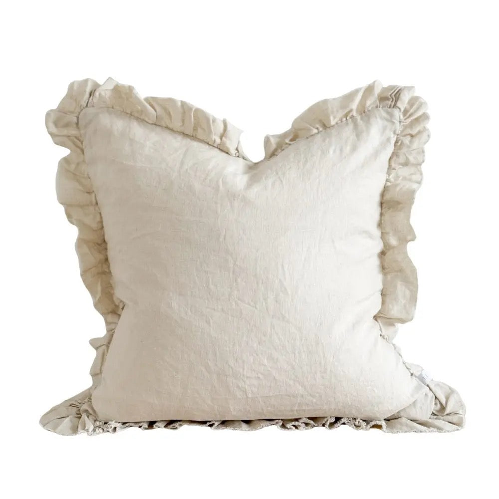 Hallie Cream Ruffle Cushion - 2 sizes