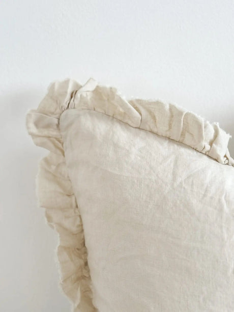Hallie Cream Ruffle Cushion - 2 sizes