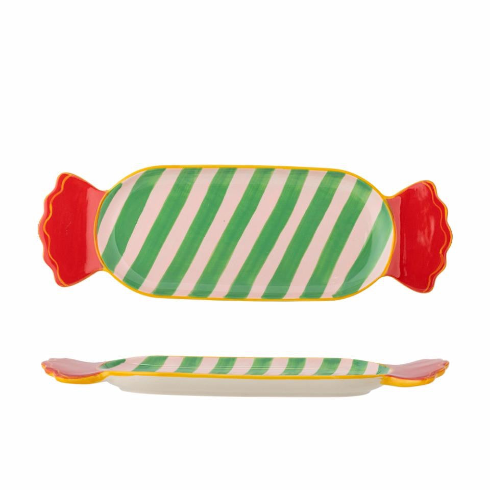 Caramella Serving Plate, Green, Stoneware