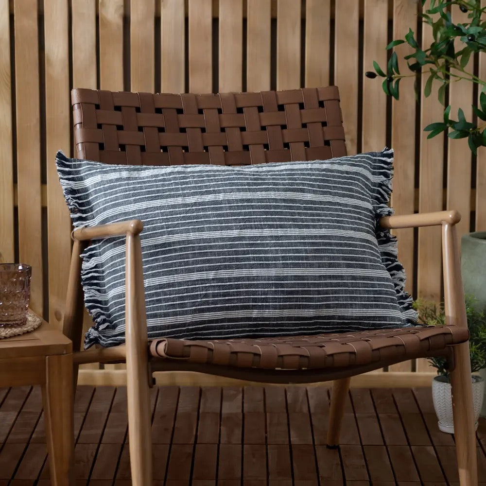 Tide Outdoor Textured Stripe Cushion - 3 colours