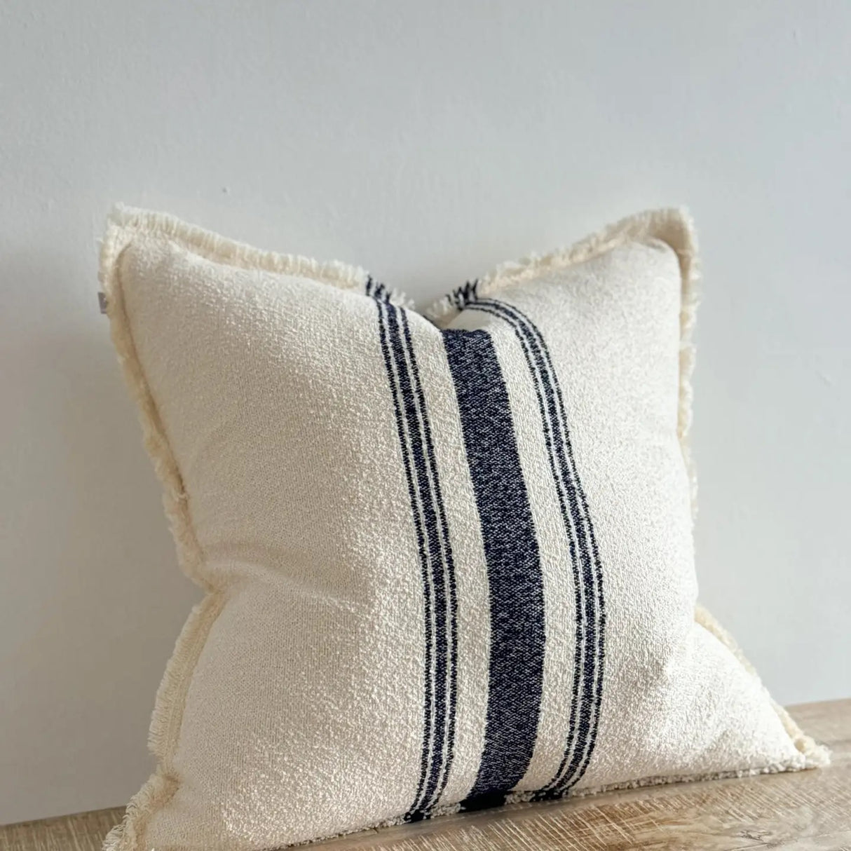 Ellie Cotton Blend Cushion Cover 45cm - Navy Stripe