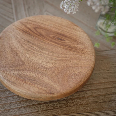 ABBOTT ROUND WOODEN SERVING STAND