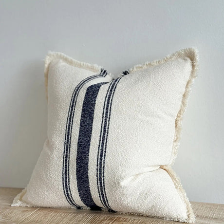 Ellie Cotton Blend Cushion Cover 45cm - Navy Stripe