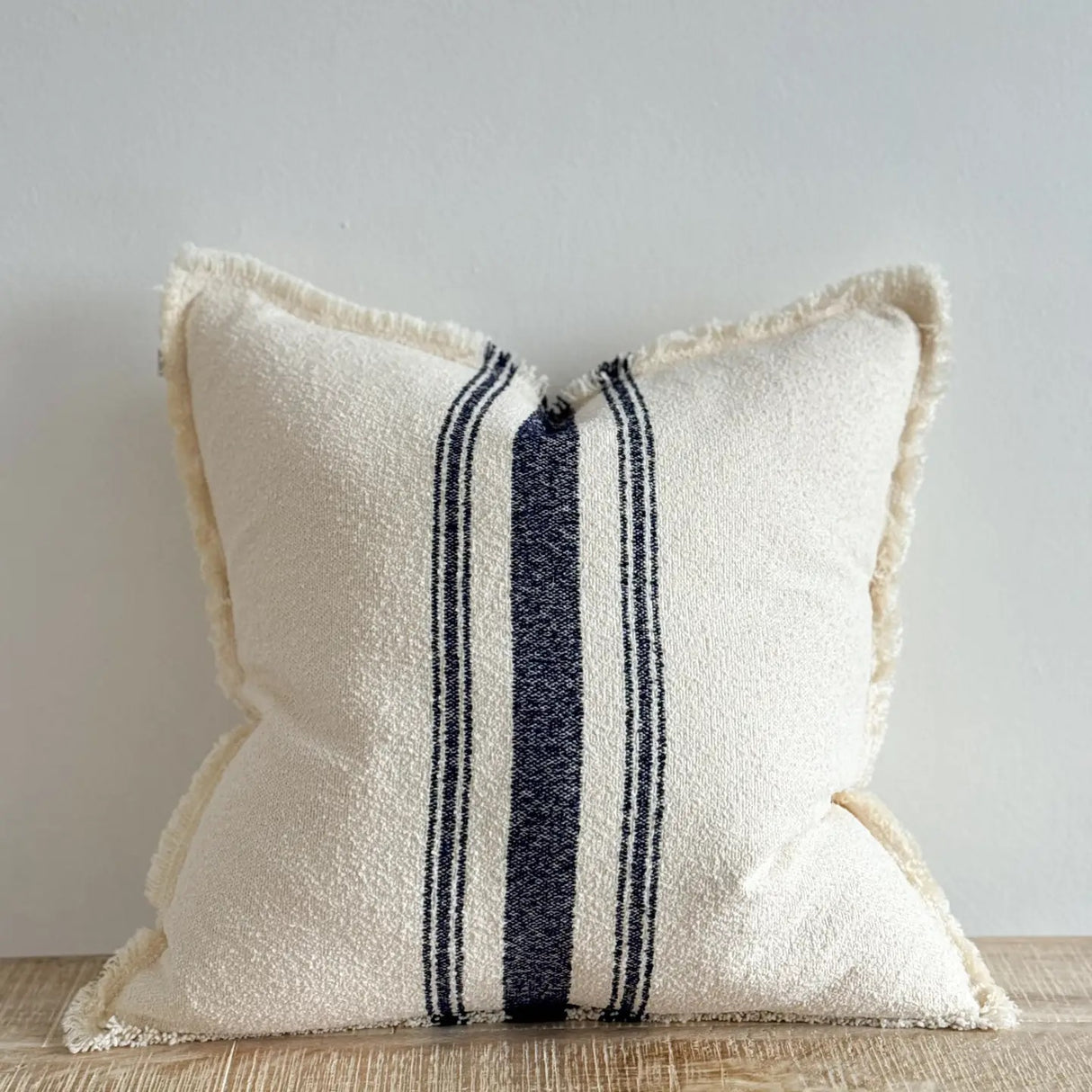 Ellie Cotton Blend Cushion Cover 45cm - Navy Stripe