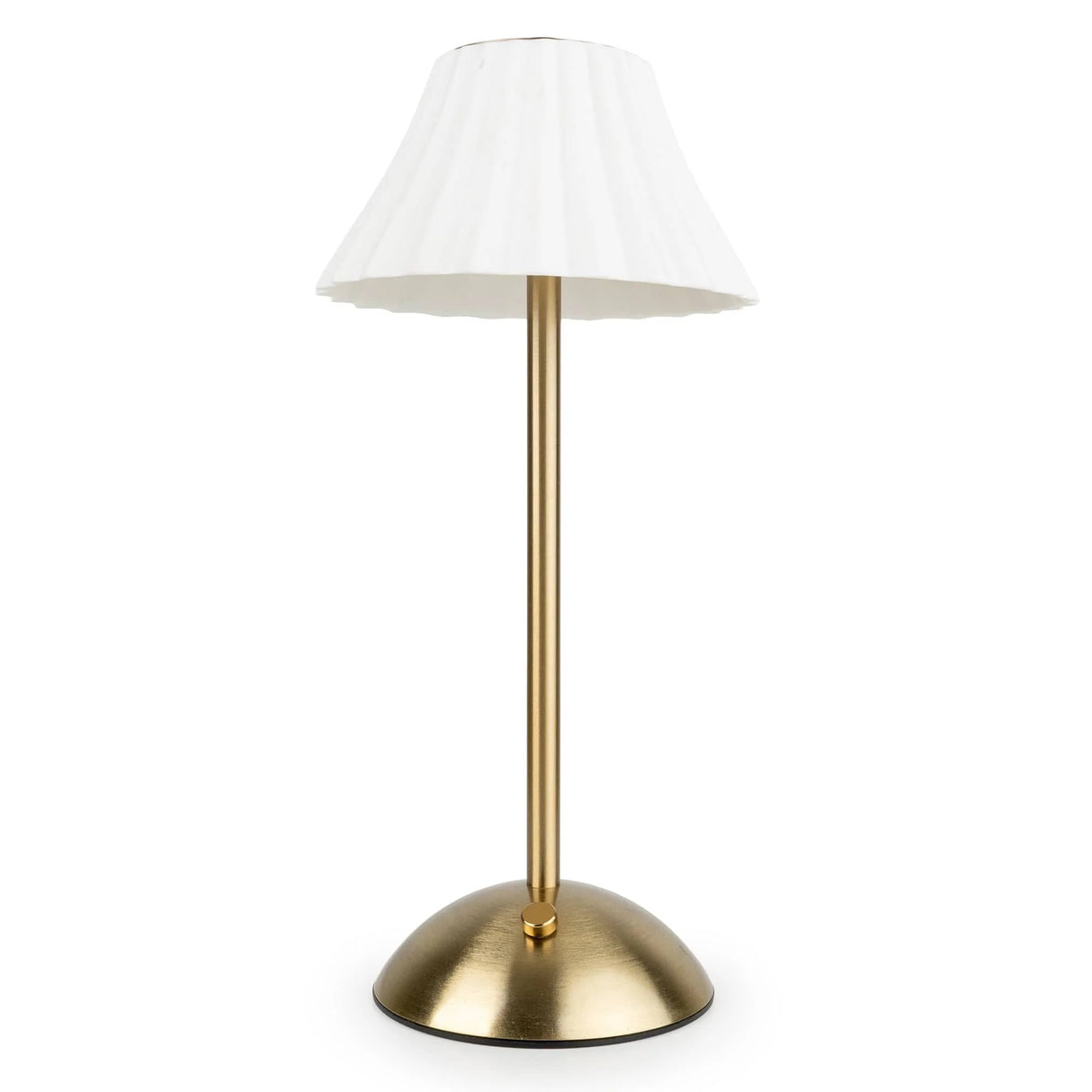 Luna Luxe LED Touch Table Lamp - White/Brass