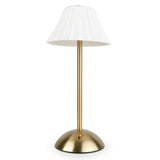 Luna Luxe LED Touch Table Lamp - White/Brass