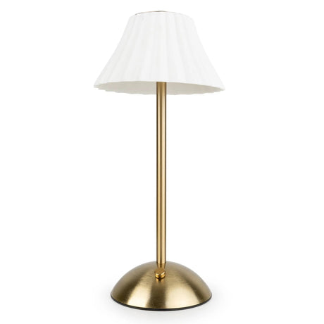 Luna Luxe LED Touch Table Lamp - White/Brass