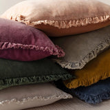 Bertie Cotton Velvet Cushion Chocolate