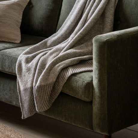 Knitted Parting Throw Grey