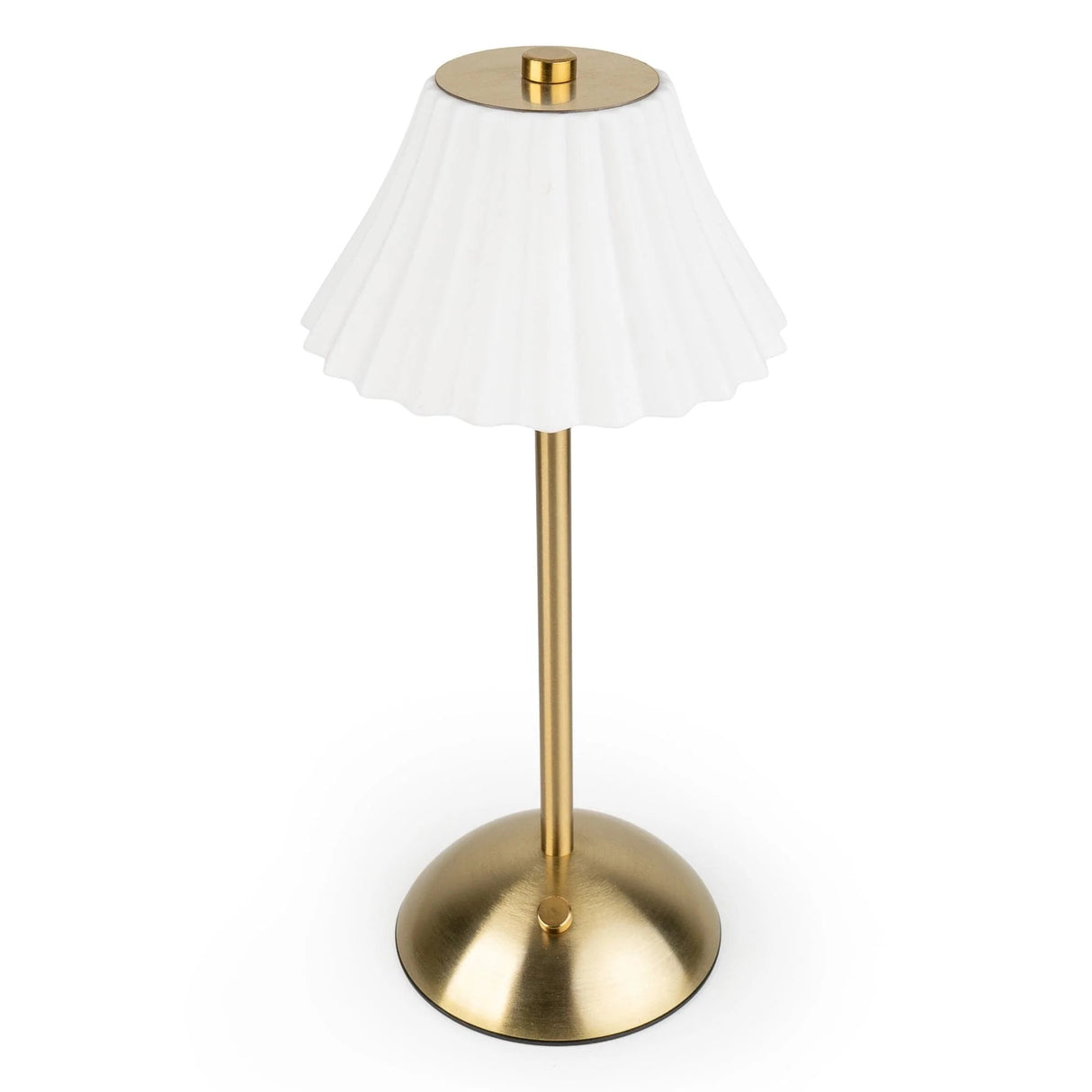 Luna Luxe LED Touch Table Lamp - White/Brass