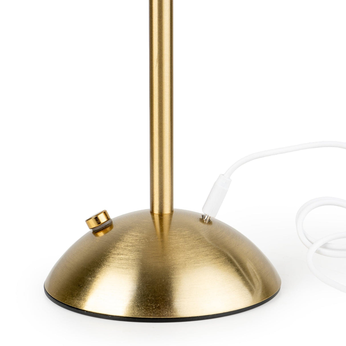 Luna Luxe LED Touch Table Lamp - White/Brass