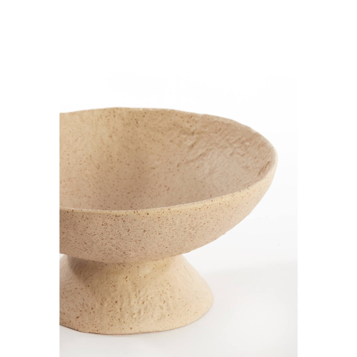 Dish on base OTA sand+light brown spotted