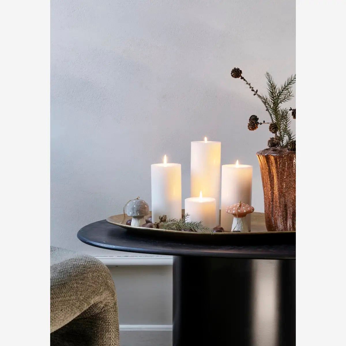 HAND HAMMERED OVAL ALUMINIUM TRAY