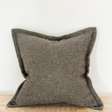 Tia Wool Cushion - Green Herringbone 53cm