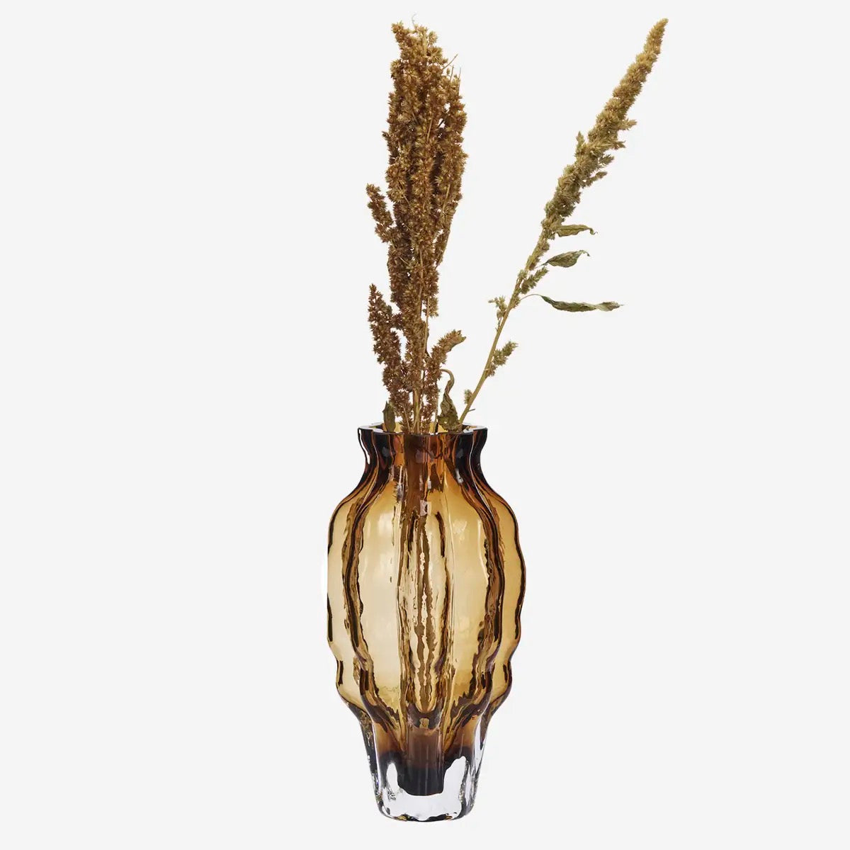 Glass Vase in Brown