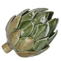 Ceramic Ornament 9cm - Antiqued Green Artichoke