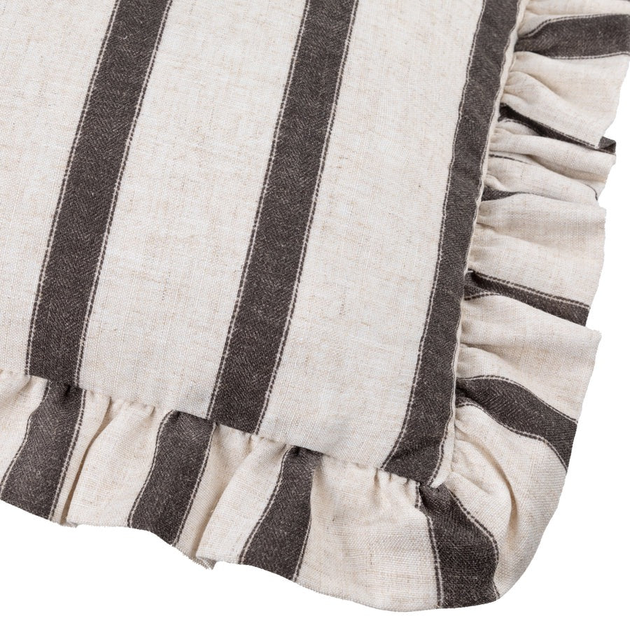 Connie Striped Ruffle Cushion - 3 Colours