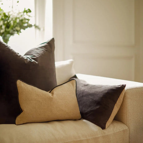 Bertie Small Oblong Cushion | Ramie Cotton | Natural