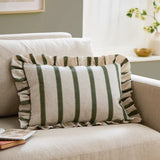 Connie Striped Ruffle Cushion - 3 Colours
