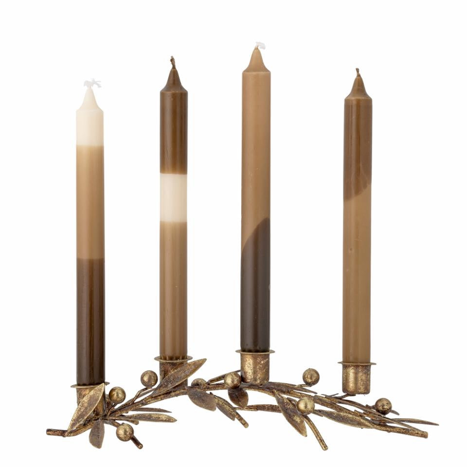 Mirabel Candle Holder, Gold, Metal