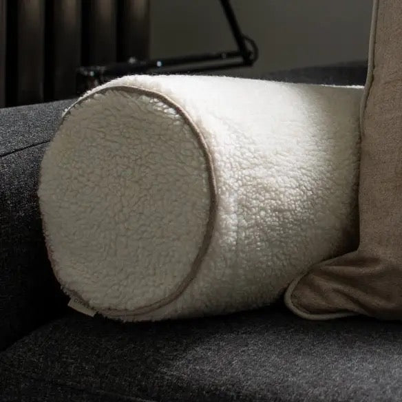 Rob Bolster Cushion | Sherpa | Cream/Oatmeal