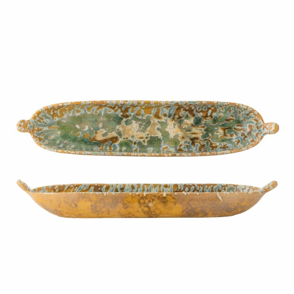 Milani Serving Plate, Green, Stoneware