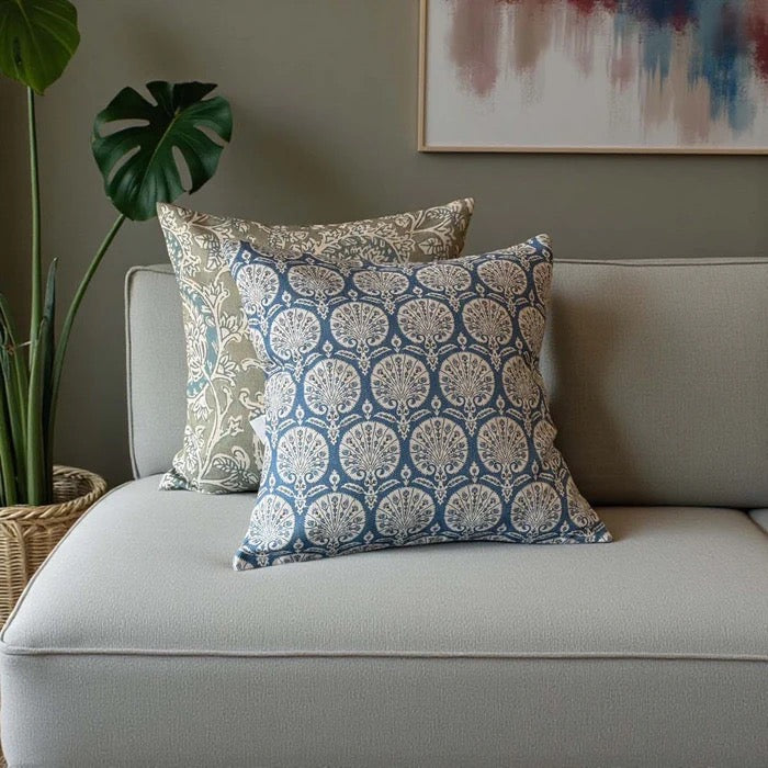 ASTRAL GREEN/BLUE PAISLEY CUSHION