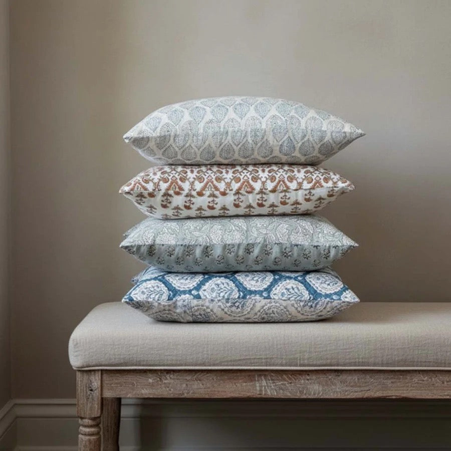 OCHRE PRINT SHAM COVER