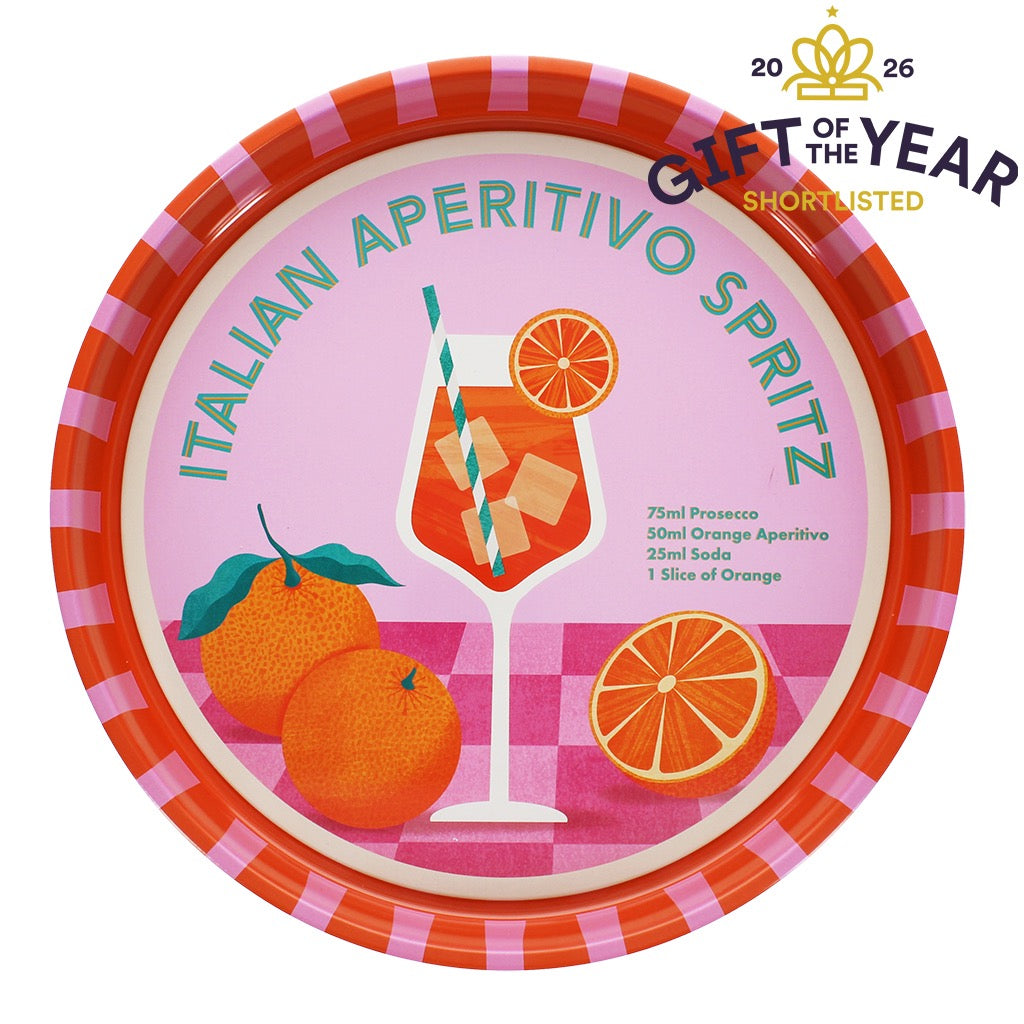 Round metal serving tray - Aperitivo Spritz