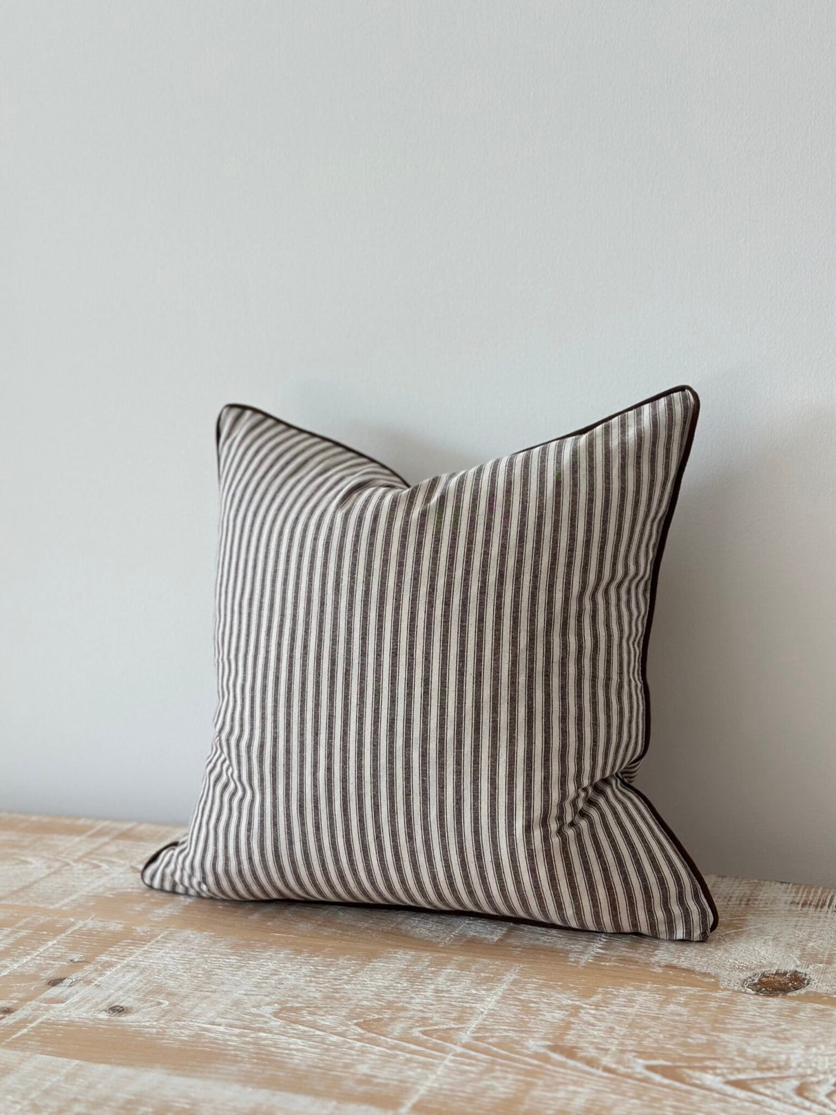 Florence Dark Brown Stripe Cushion