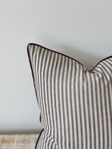 Florence Dark Brown Stripe Cushion