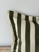 Orla Olive Green Stripe Cushion