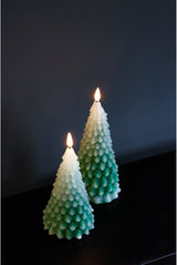 LED Winter Tree Candles 7.5cm set of 2