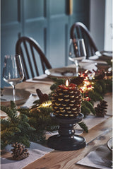 LED Pinecone Candle 12.5cm (Gold) (battery)