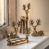 Stag Trio Tealight Holder, Gold
