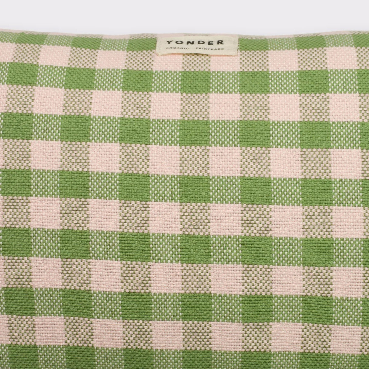 Organic Cotton Woven Cushion - Sage