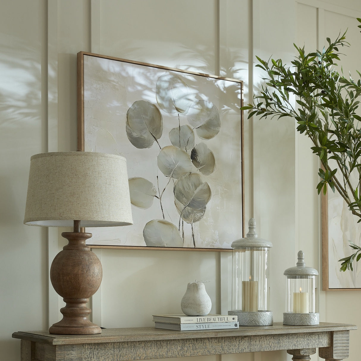 Clarion Table Lamp With Edged Linen Shade