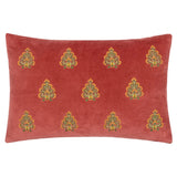 Rennes Embroidered Cushion Rust