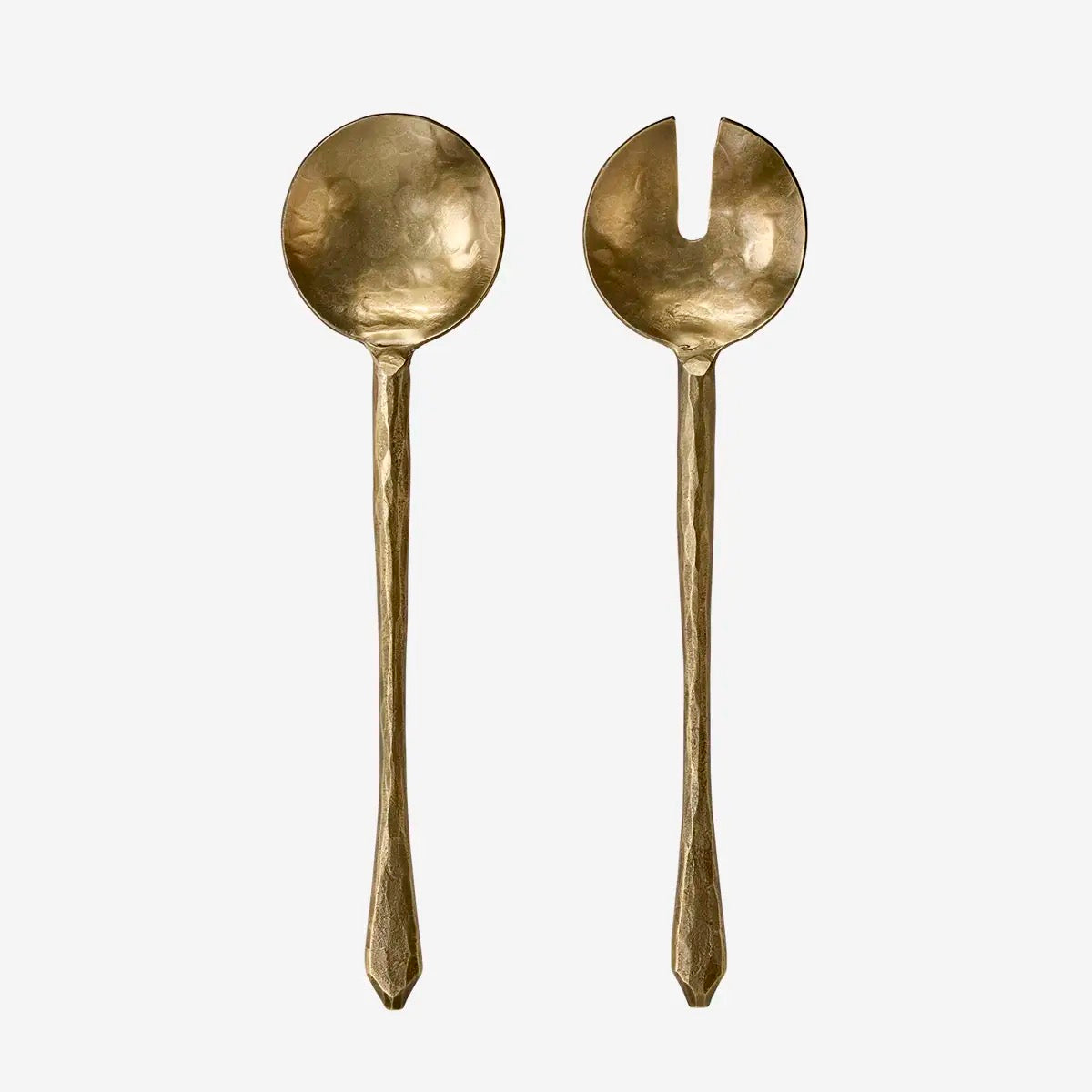 STAINLESS STEEL SALAD SET - BRASS FINISH