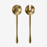 STAINLESS STEEL SALAD SET - BRASS FINISH