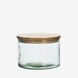 GLASS JAR W/ WOODEN LID - 2 SIZES