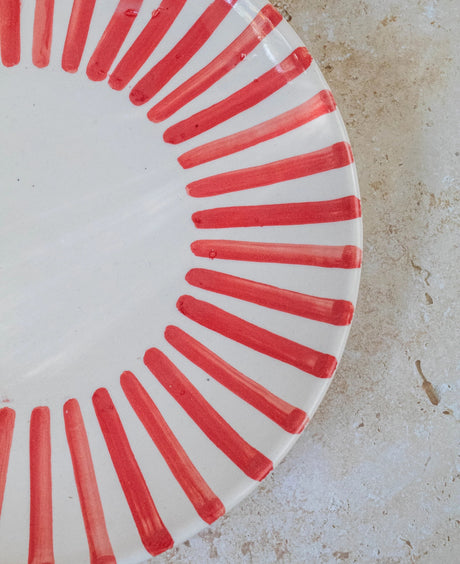 Handmade Moroccan Ceramic Plate – Ourika Collection - 2 sizes - 2 colours