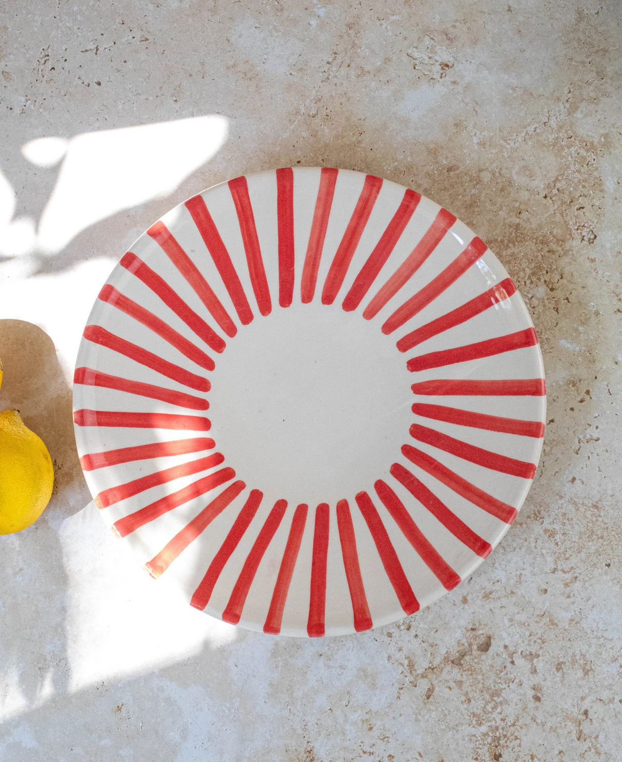 Handmade Moroccan Ceramic Plate – Ourika Collection - 2 sizes - 2 colours