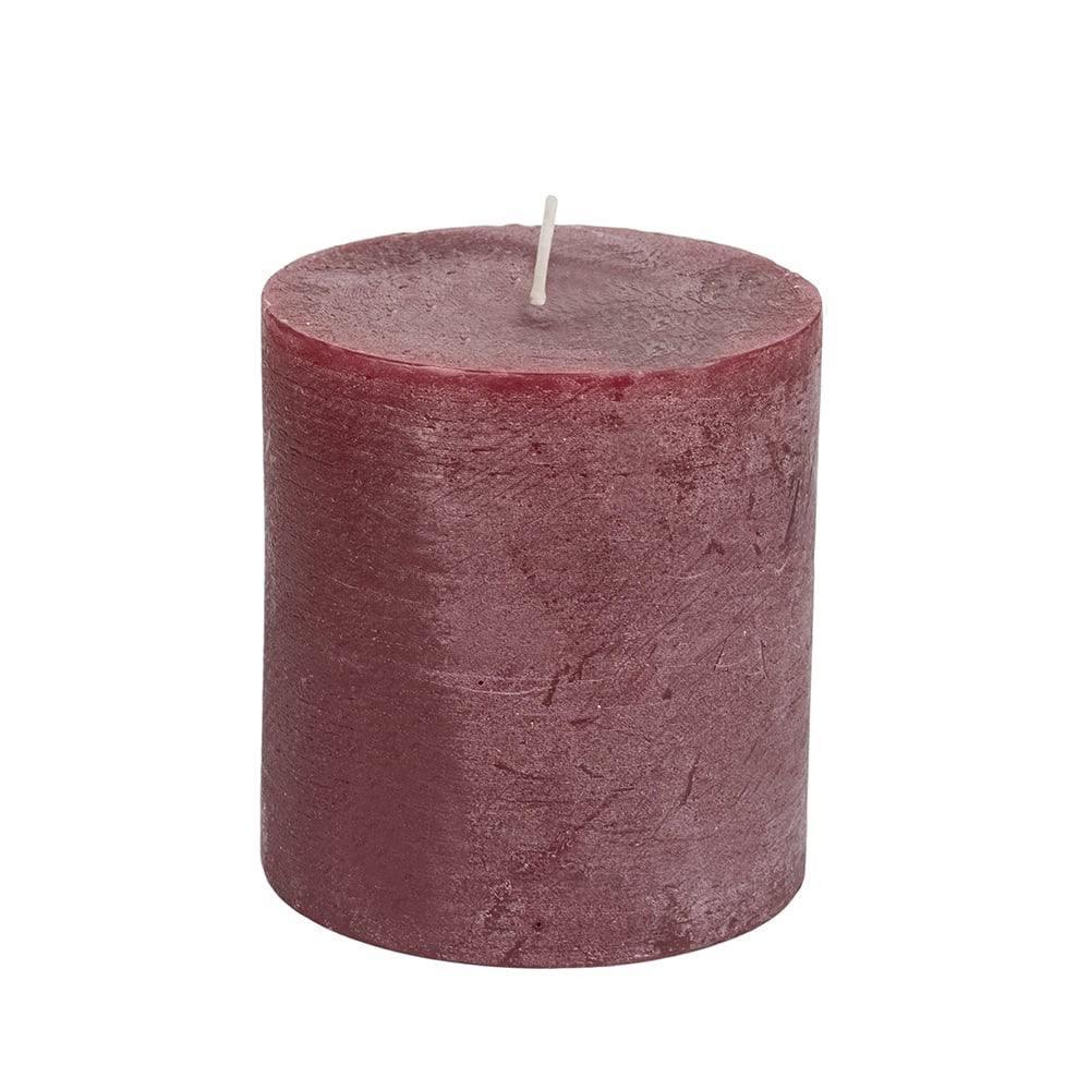 Rustic Pillar Candle Plum - 3 sizes